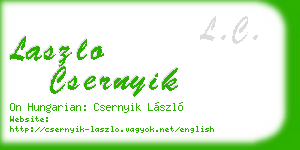 laszlo csernyik business card